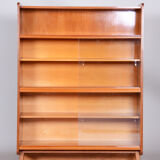 Walnut mid century bookcase 1950s czechia