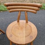 Set of 4 solid organic chairs