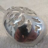 Christofle silver-plated ice cube serving spoon with pearl decoration