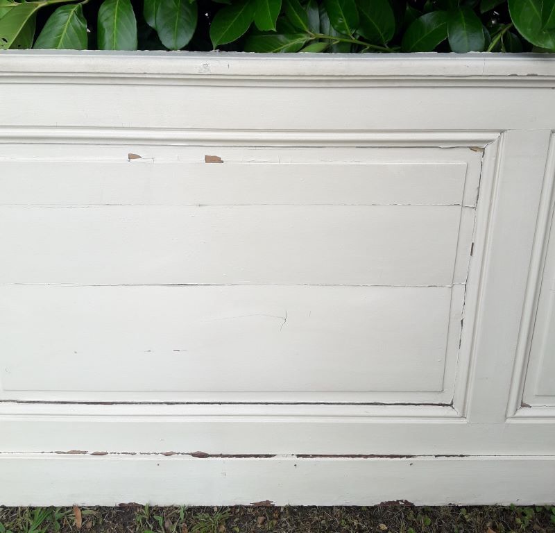 Woodwork 89x172cm painted 3 panels, 19th