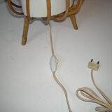 Rattan tripod lamp from the 50s