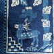 1900s Chinese PaoTao wool rug with deer, blue & ivory, 67 × 131 cm - 1C1306