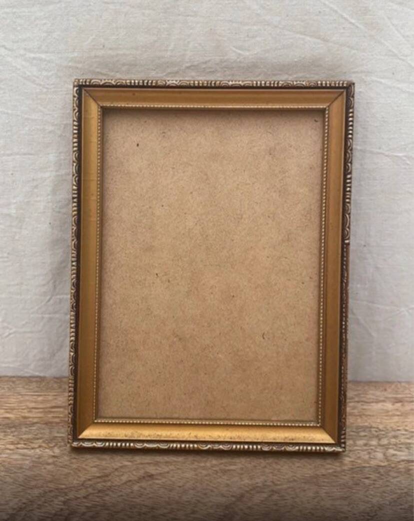 Old golden photo frame
