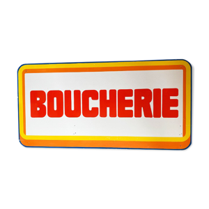 Enseigne boucherie 1970