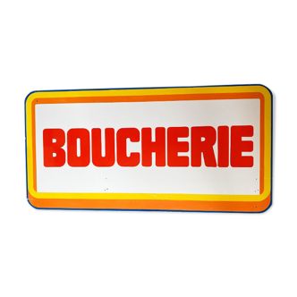 Enseigne boucherie 1970