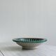 2 antique handmade ceramic dishes, colorful plates