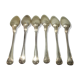Set of 6 small silver metal spoons