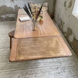 Walnut farmhouse table + extensions