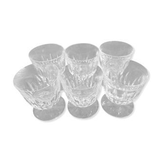 Set of 6 Baccarat port glasses