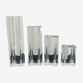 Set complet de 4 vases soliflores Luigi Massoni