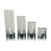 Complete set of 4 Luigi Massoni soliflore vases