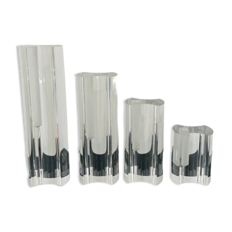 Set complet de 4 vases soliflores Luigi Massoni