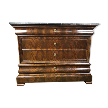 Commode époque Louis Philippe acajou flammé