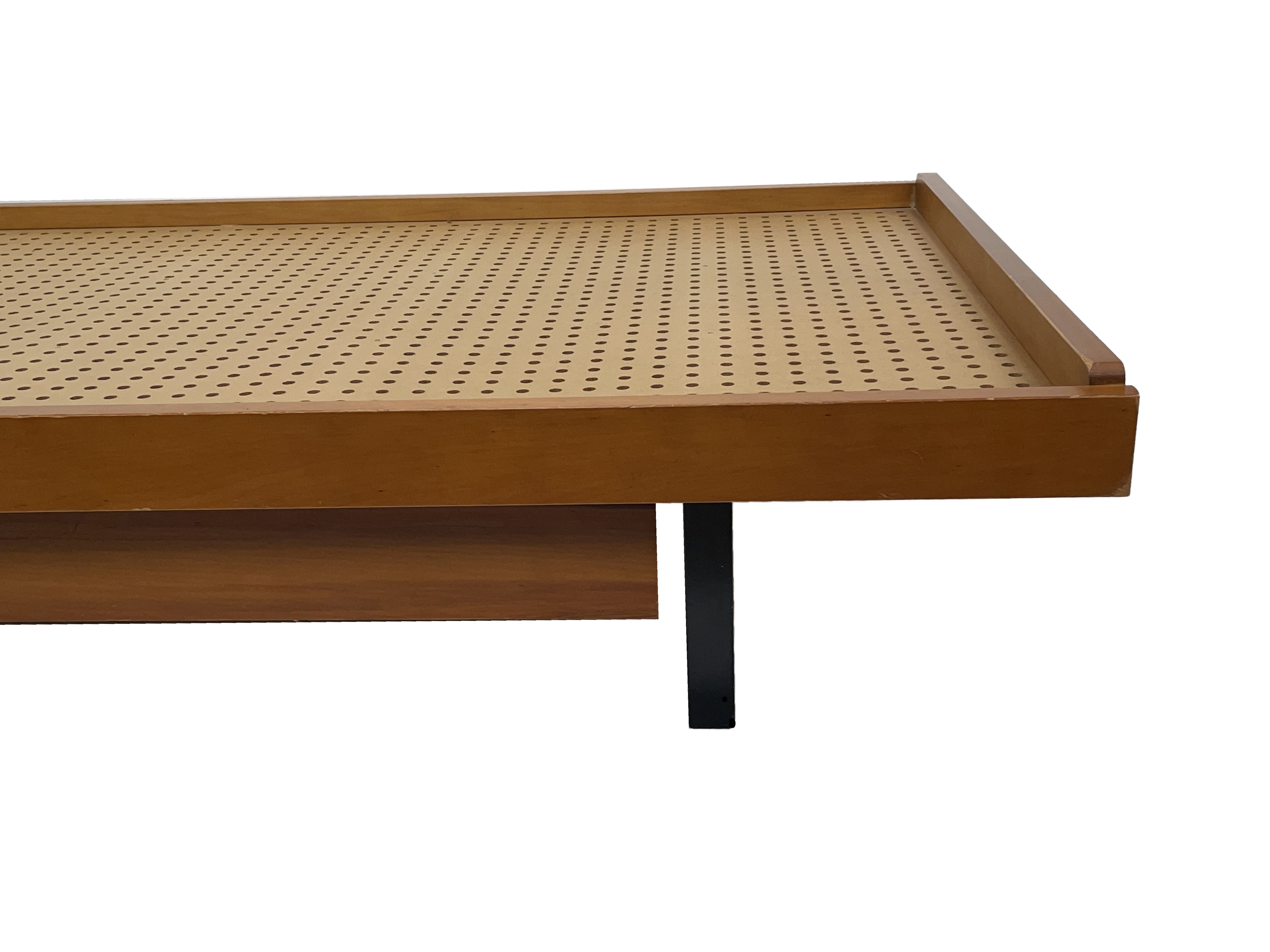 Vintage wooden daybed bed with drawers, Netherlands, 1960