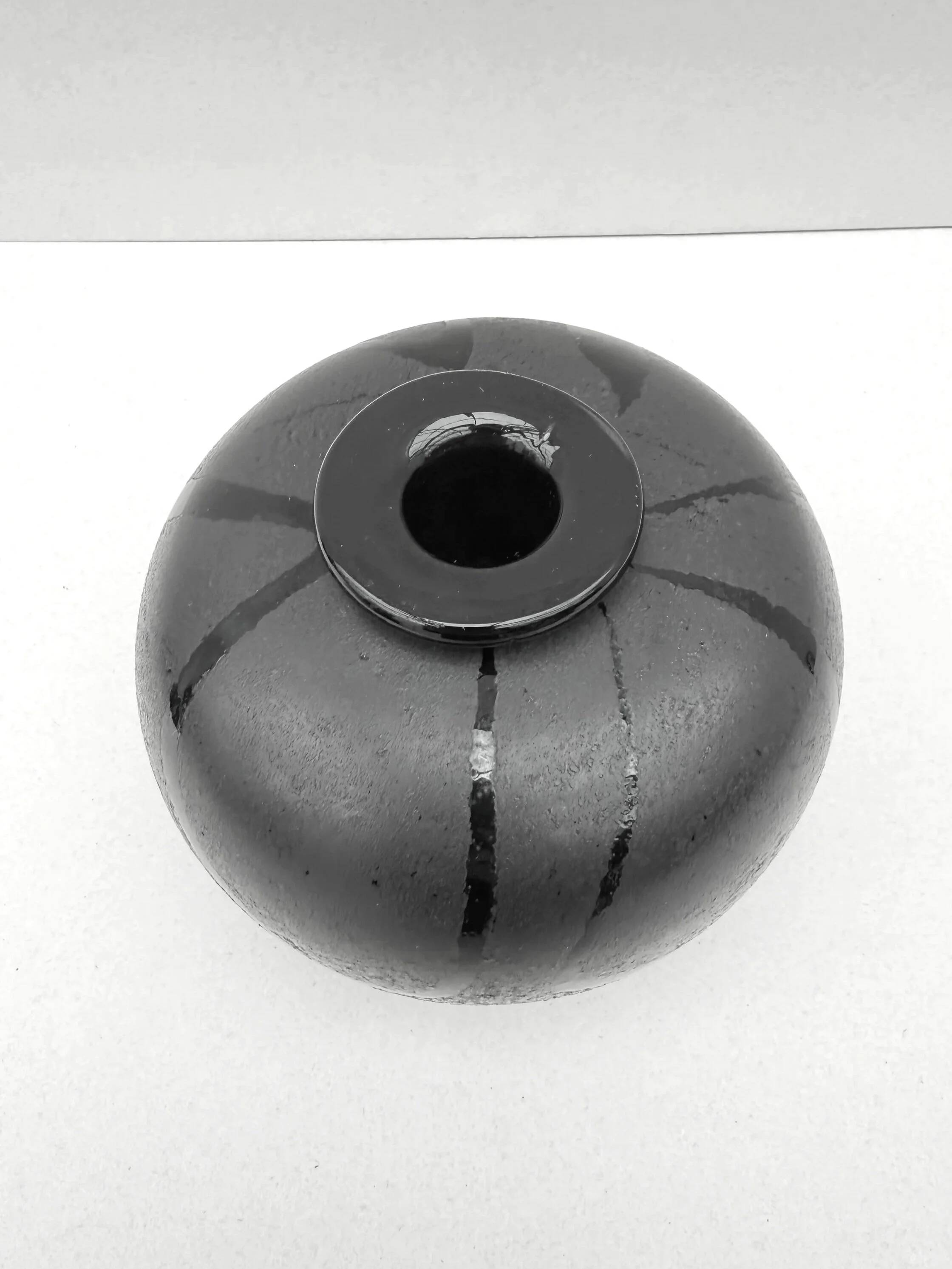 Glass vase by Robert Pierini, France 1980