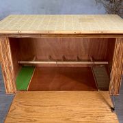 Buffet bar vintage en rotin
