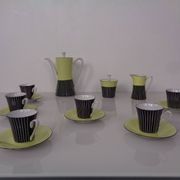 Coffee service for 6 from Vokstedt, Germany, 1950s, set of 17.