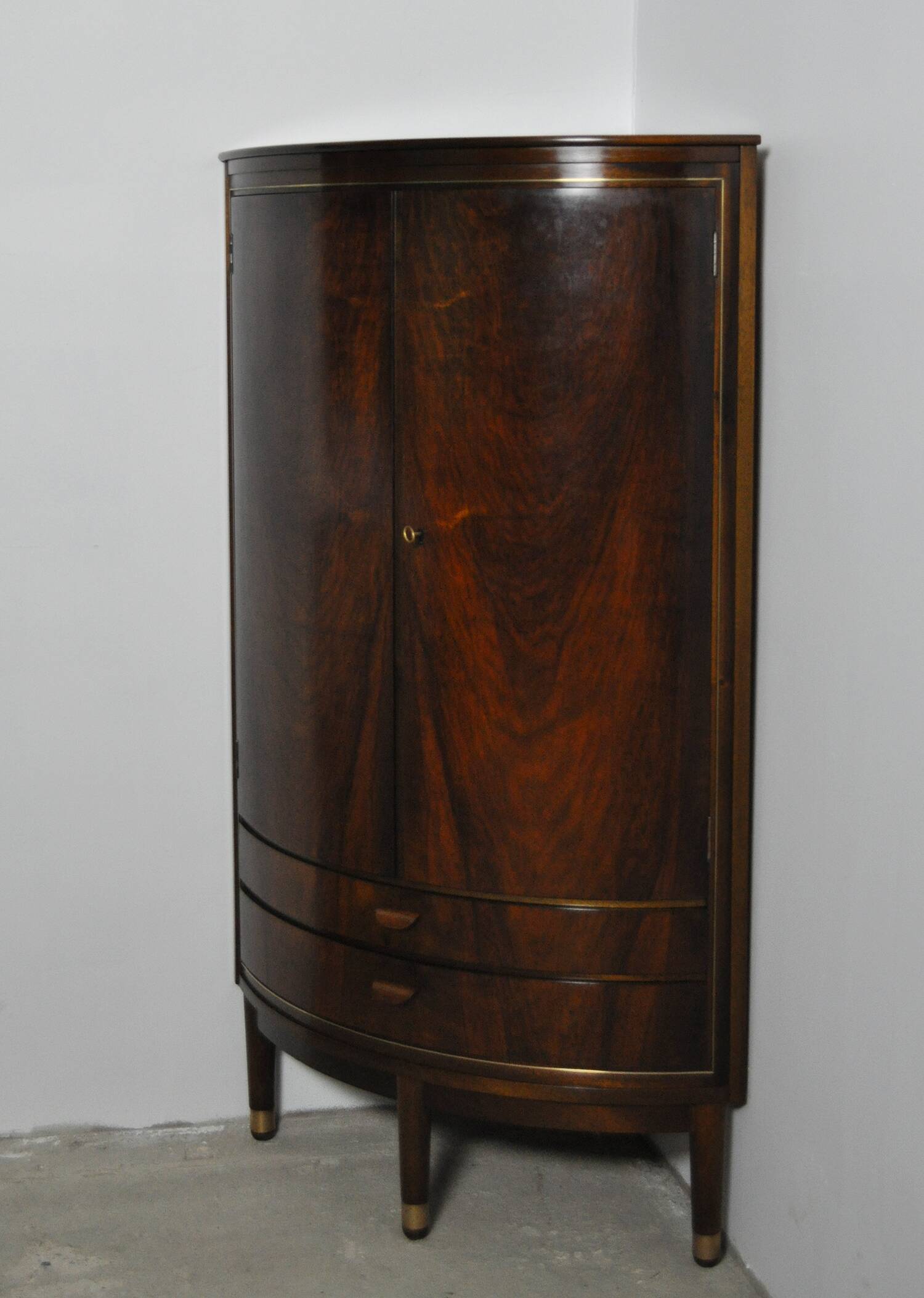 Danish Mid-Century Corner Cupboard in Mahogany, Denmark 1960s