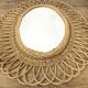 Wicker oval mirror 63x52cm