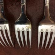 Housewife of silver metal cutlery orbrille art deco