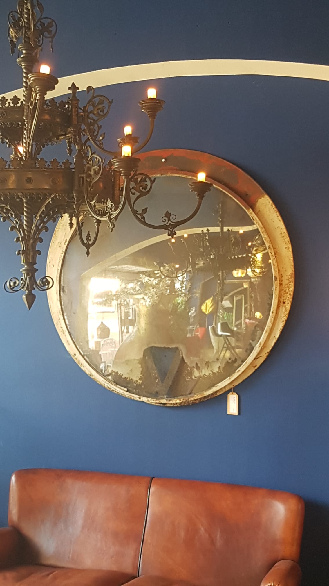 Industrial czech convex railway mirror, 1960s - 135cm