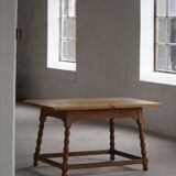 Modern French rectangular dining table in solid pine, handmade, 1900s.