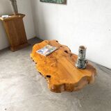 "Free-form" coffee table in solid elm.