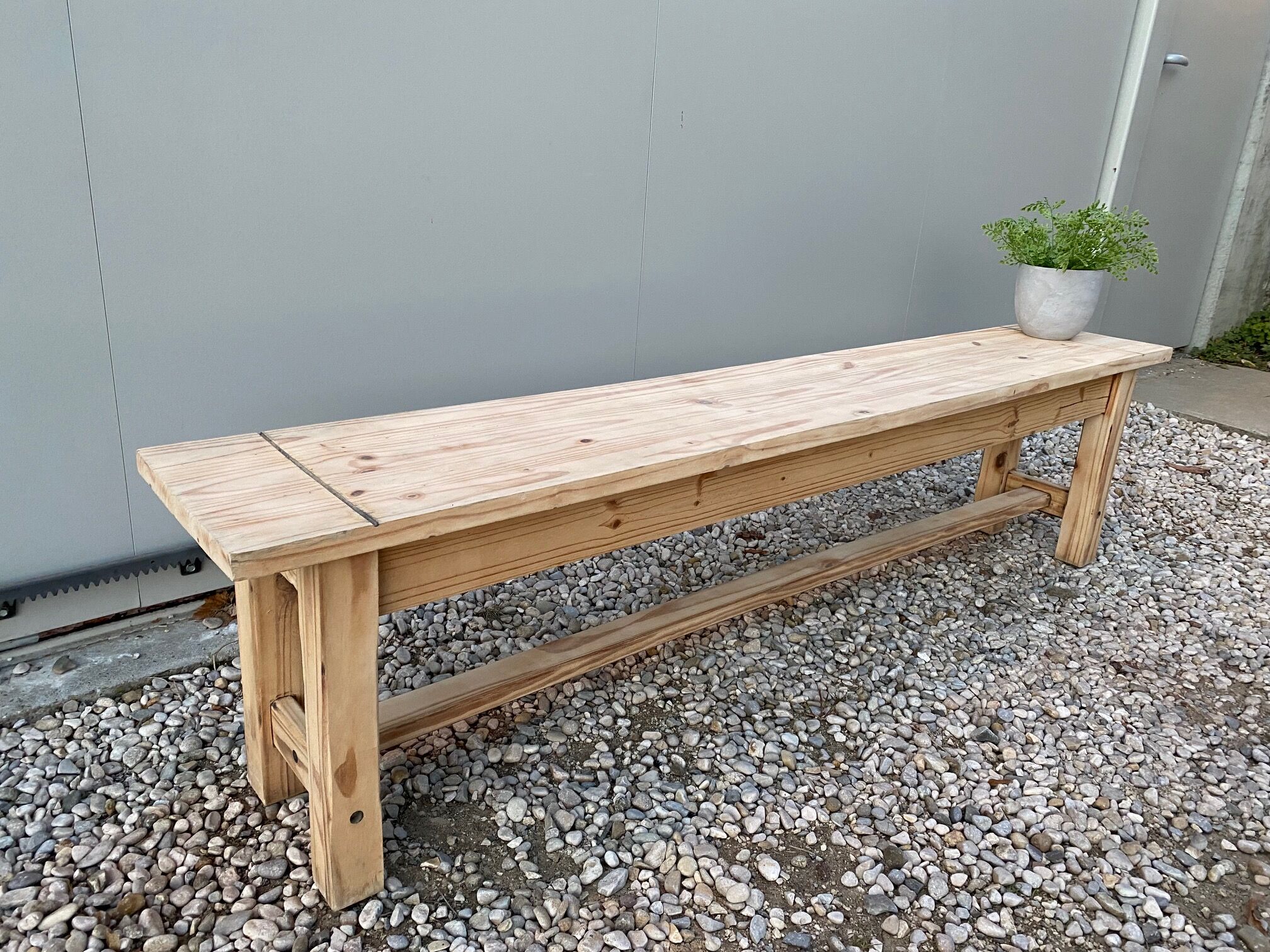 Sanded farm bench
