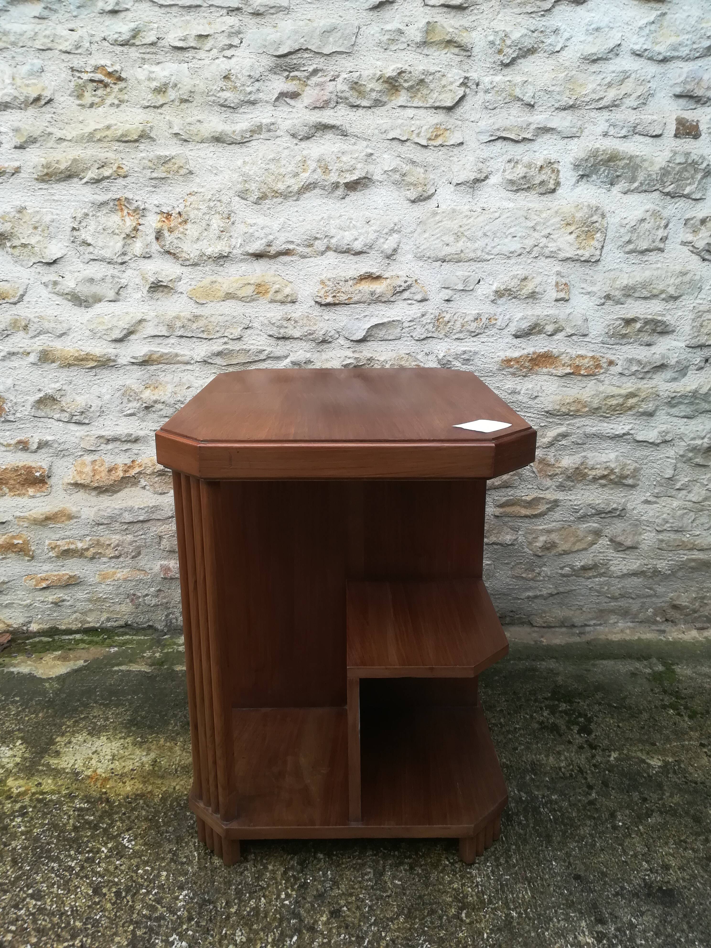 Table service art deco table in walnut