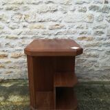 Table gueridon desserte art deco en noyer