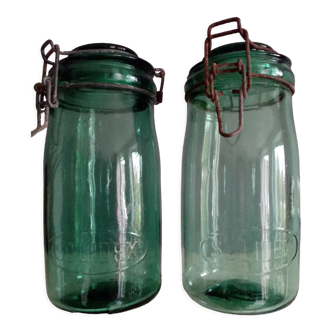 Glass jars 1 l vintage brand solidex