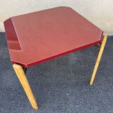 Table Bruno Rey en formica rouge pour Dietiker, 1970s