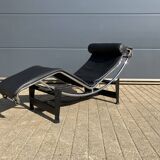 3x Original Cassina Le Corbusier Lc4 Black/chrome, New!