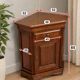 French vintage corner cabinet in solid wood by Ernest Ménard.