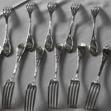 12 silver-plated dessert forks by Félix Frères