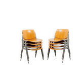 Set of 6 dsc 106 chairs by G. Piretti for Castelli - Circa 1960