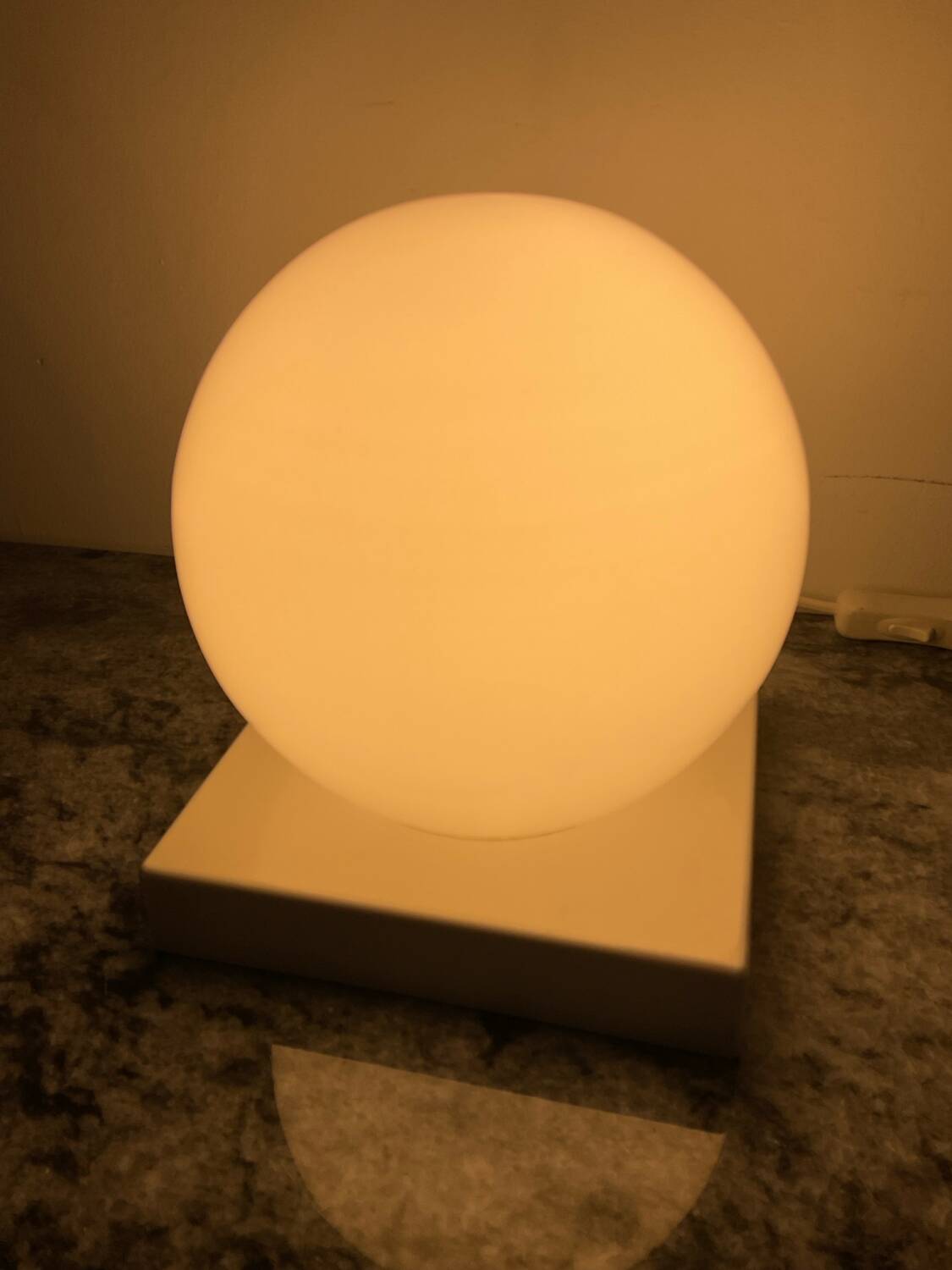 Opaline ball lamp from the 70s-80s.