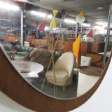 Mid-century teak mirror 40cm