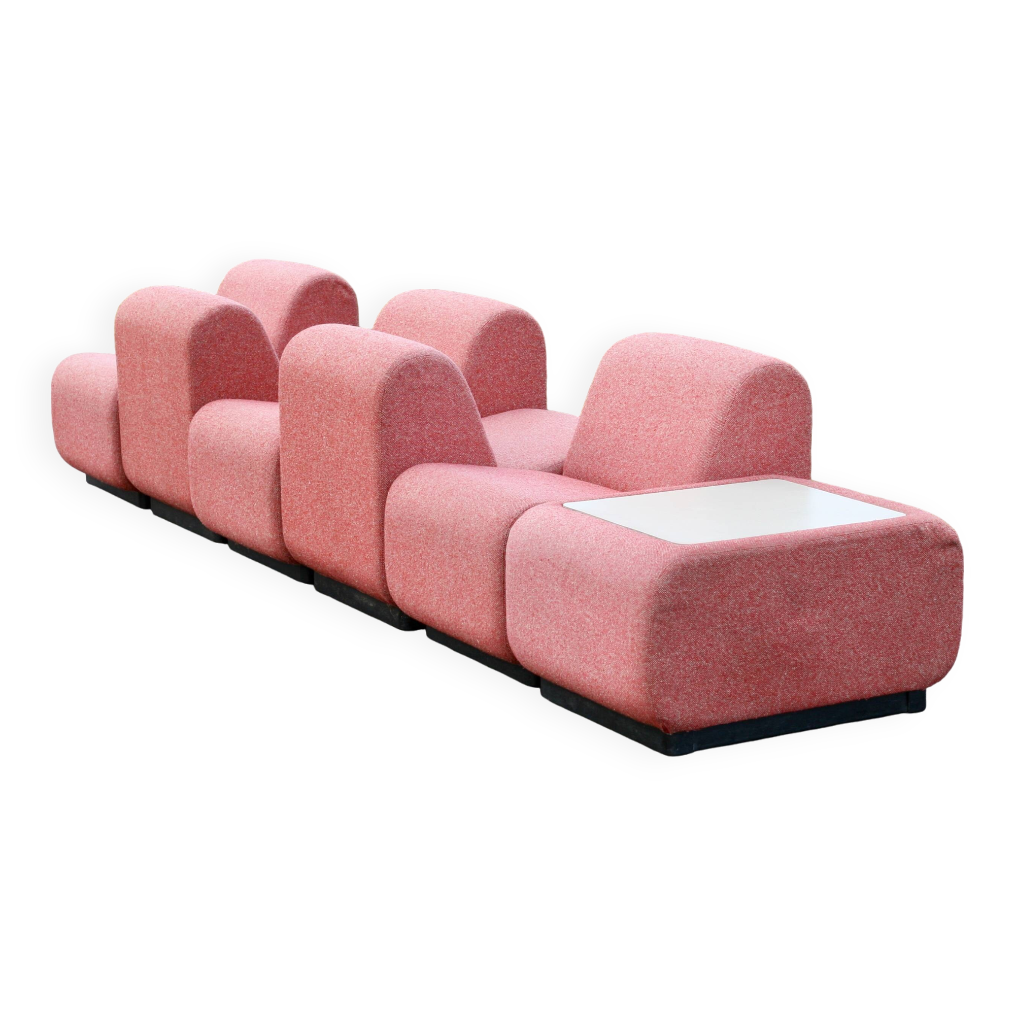 "Tappo" modular sofa by John Mascheroni, produced by Vectra Contract, circa 1975.