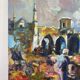 Le marché à Chypre, huile à couteau,  signé Alex Khattab