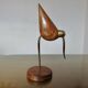 Scandinavian heron in teak and brass 1970