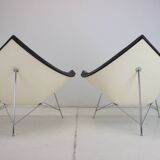 Set of Two Leather Original George Nelson Coconut Chairs, Vitra