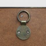 Brass and horn octagonal mirror with horn by Anthony Redmile, UK ca. 1980