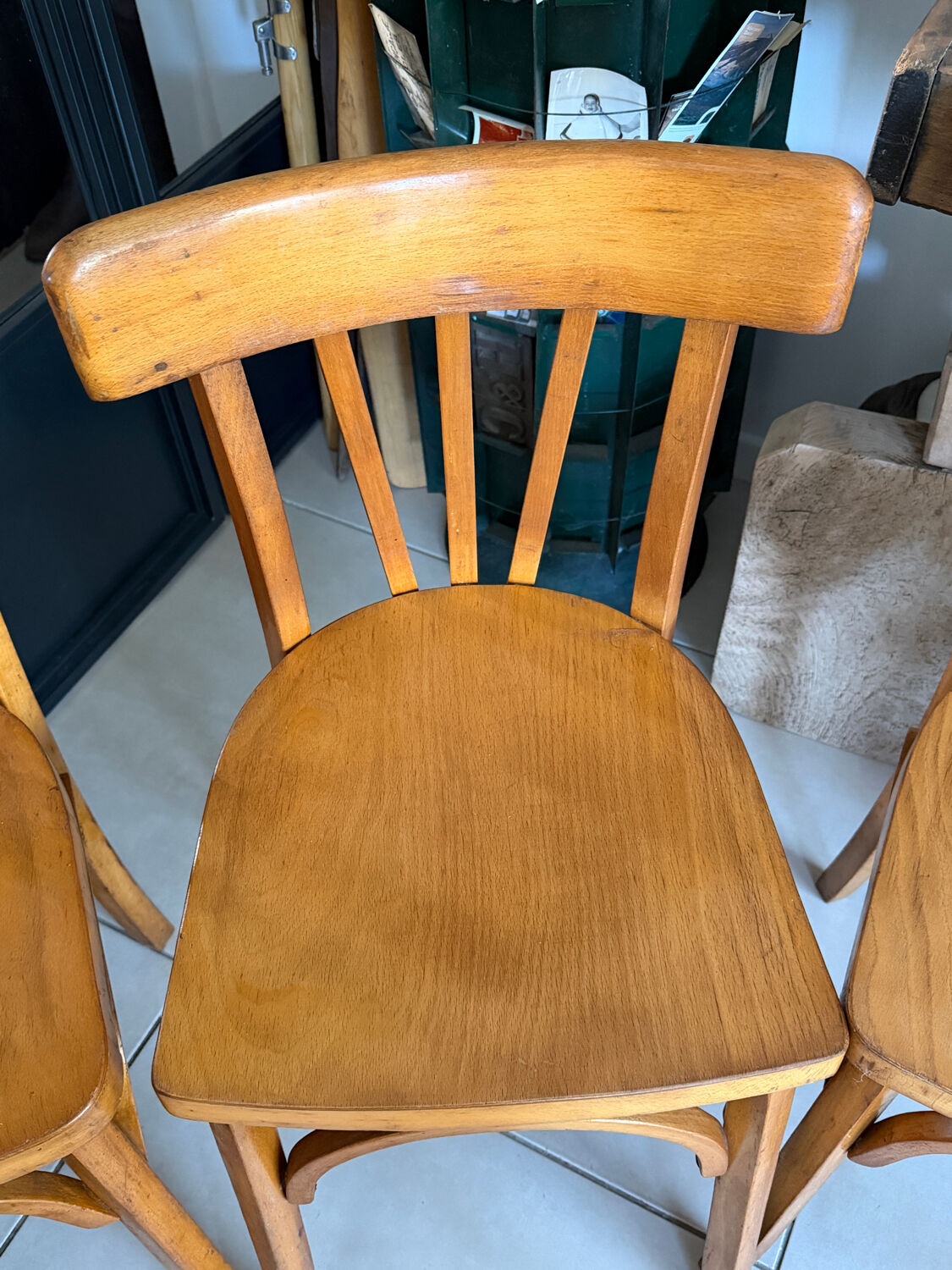 Set of 3 vintage Luterma bistro chairs