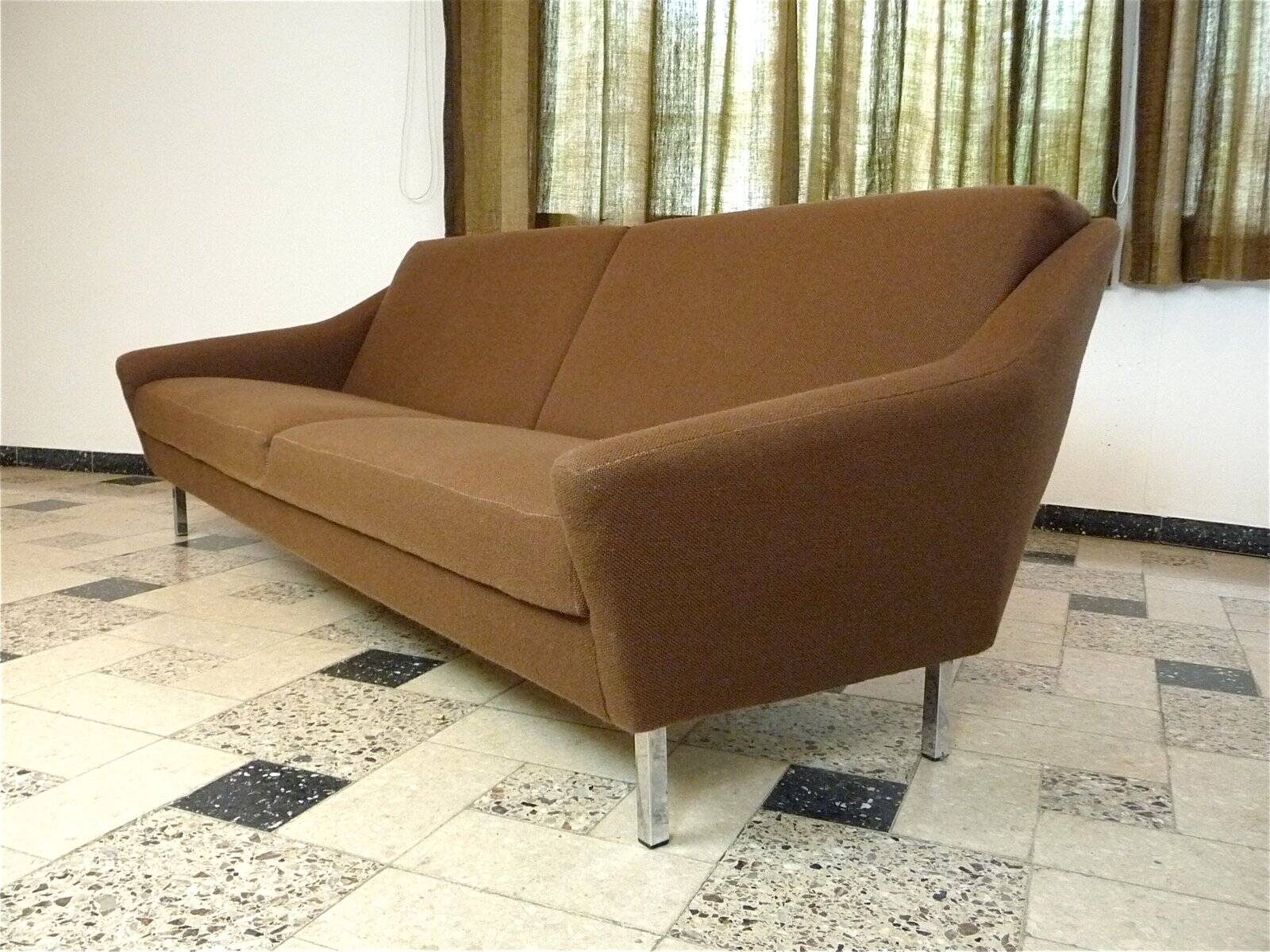 Modernist 4-seater sofa by Eddie Harlis for Hans Kaufeld, West-Germany 1958