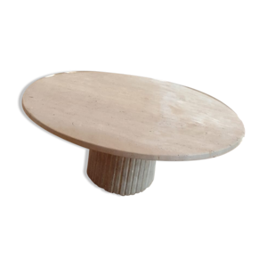 Table basse circulaire Omega travertin