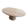 Table basse circulaire Omega travertin naturel - 90cm D