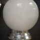 Ceiling lamp / wall lamp old opaline globe white base metal chrome Art Deco 1930 ø 20 cm TBE