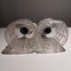 Pair of art deco textured glass chandeliers