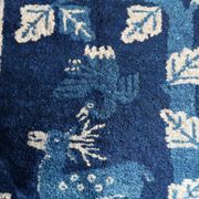 1900s Chinese PaoTao wool rug with deer, blue & ivory, 67 × 131 cm - 1C1306